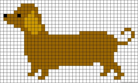 friendship-bracelets.net im agen normal 50351.gif Wiener Dog Alpha Pattern, Weiner Dog Pixel Art, Sausage Dog Pixel Art, Sausage Dog Alpha Pattern, Daschund Cross Stitch Pattern, Dachshund Alpha Pattern, Sausage Dog Scarf Crochet Pattern, Weiner Dog Crochet Pattern, Knitting Pixel Pattern