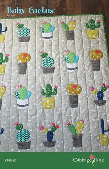 Cactus Quilt Pattern, Cactus Quilt, Fox Quilt, Baby Cactus, Appliqué Quilts, Quilt Modernen, Quilt Sewing Patterns, Quilt Care, Cabbage Rose