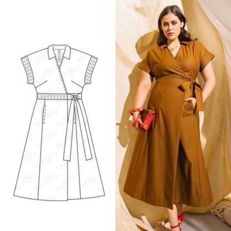 Viscose Wrap Dress (Plus Size) Wrap Dress Plus Size, Cotton Wrap Dress, Jersey Wrap Dress, Dress With Pleats, Silk Wrap Dresses, Essential Wardrobe, Shirting Fabric, Wrap Dresses, Simple Dress