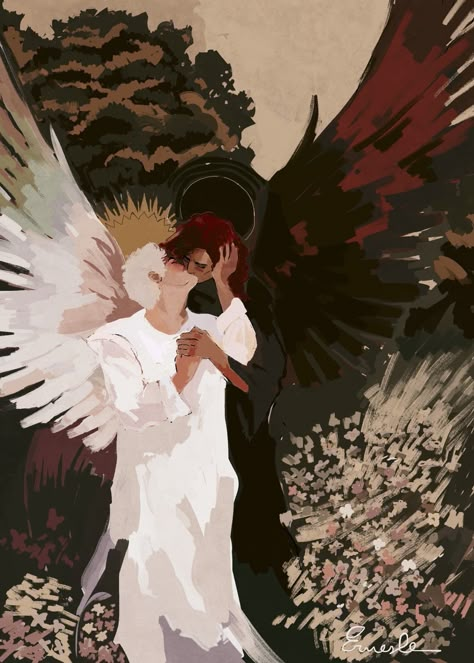 Aziraphale Crowley Fanart, Good Omens 2 Wallpaper, Good Omens 2 Fanart, Good Omens Wallpaper Fanart, Good Omens Aziraphale Fanart, Good Omens Painting, Good Omen Wallpaper, Aziracrow Wallpaper, Good Omens Screenshots