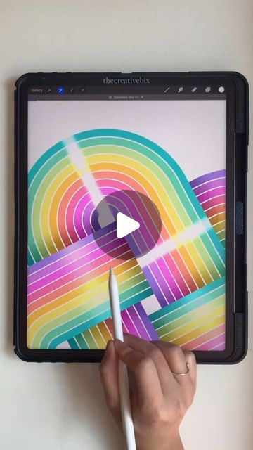 Digital Art on Instagram: "Awesome video by @thecreativebix 💕 Pastel Infinite Knot 💕

Always experimenting with the Retro Line Stamps to figure out all the different ways they can connect and weave in between themselves, and this is what I came up with this time! It almost feels like a Celtic knot 😄

Also, I’m in my pastel era! I originally tried it with neon colors, but ended up wanting this to have a softer, soothing feel to match the flow of the lines. Hopefully everything came together nicely!! 🌸

🖌 Retro Line Stamps
🎨 Pastel Rainbow Color Palette
🖌 Sadie Brush
**Shop link in bio**
. 
. 
. 
. 
.⁣
#procreatebrushes #procreate5x #procreatefun #procreateproject #procreatefashionillustrator #drawingprocreate #procreatecolorpalette #appleprocreate #timelapseprocreate #procreateportra Pastel Rainbow Color Palette, Drawing Pro, Brushes For Painting, Rainbow Color Palette, Free Procreate Brushes, Free Procreate, Procreate Brushes Free, Realistic Paintings, Crafts Beautiful