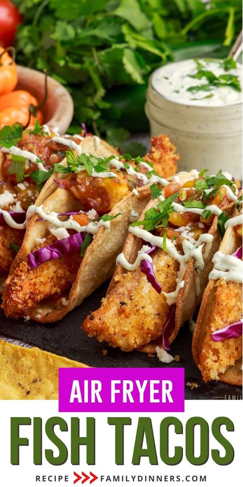 Battered Cod Fish Tacos, Air Fried Tilapia Tacos, How To Make Breaded Fish, Breaded Baked Fish Recipes, Easy Fried Fish Tacos, Fish Tacos Breaded, Tilapia Fish Tacos Air Fryer, Halibut Fish Tacos Recipes, Air Fry Halibut Recipes