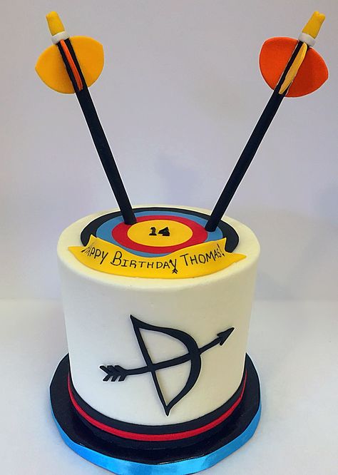 Archery Birthday Cake, Archery Cake Ideas, Archery Cake, Archery Birthday Party, Dnd Puzzles, Archery Birthday, 50th Birthday Cake, Boy Birthday Cake, Cakes For Boys