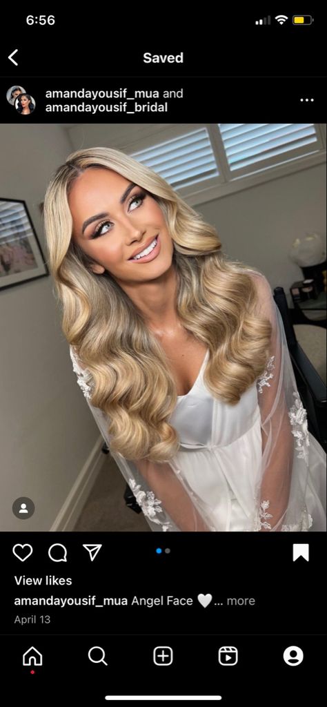 Glam Bridal Hair Down, Makeup Blue Eyes Blonde Hair, Bridal Hair Blonde, Makeup Blue Eyes, Bride Glam, Glam Bride Makeup, Blue Eyes Blonde Hair, Blue Eyes Blonde, Blonde Wedding Hair