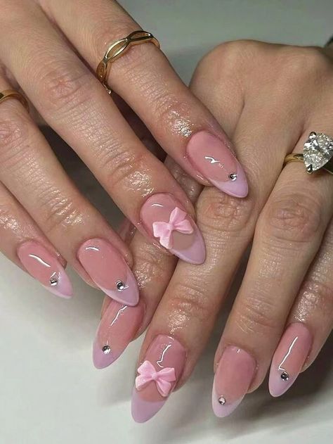 Buscar Press Nails | SHEIN Cute Almond Nails, Bare Nails, Press Nails, Romantic Nails, Trendy Nail Art Designs, Aesthetic Nails, Girly Acrylic Nails, Cute Acrylic Nail Designs, Simple Acrylic Nails