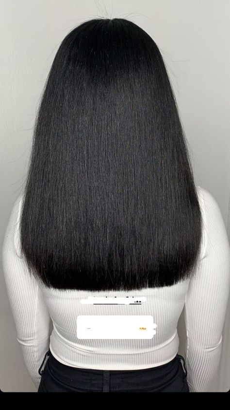 Long Relaxed Hair, Long Hair Cuts Straight, Clean Girl Look, One Length Haircuts, Healthy Black Hair, Healthy Relaxed Hair, Hair Motivation, Pressed Natural Hair, Hair Tricks