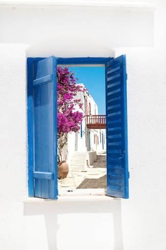 #myfirstshuffle
#greece
#summer
#inspo Mykonos Island Greece, Grecia Santorini, Greece Painting, Greek Decor, Greek Paintings, Greek Blue, Samar, Beautiful Doors, Painted Doors