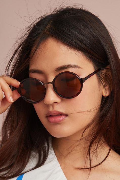 Linda Circle Sunglasses   - 11 Chic Shades Under $50 to Block the Rays This Summer National Sunglasses Day, Sunglasses Circle, Circular Sunglasses, Women's Eyewear, Circle Sunglasses, Plastic Glasses, Blue Light Glasses, Eyewear Womens, Round Sunglass Women