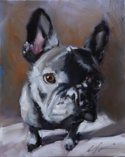 Katya Minkina, Dog Portraits Painting, French Bulldog Art, Bulldog Francese, Dog Artwork, Oil Portrait, Custom Dog Portraits, Dog Memorial, Daily Paintworks