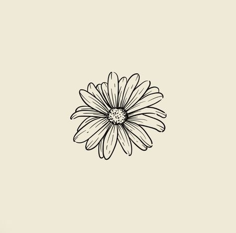 Daisy Stamp Tattoo, Flower Tattoo Stencils, Earthy Tattoos, Tattoo Lettering Styles, Daisy Tattoo, Small Flower Tattoos, Small Pretty Tattoos, Back Tattoos For Guys, Sun Tattoos