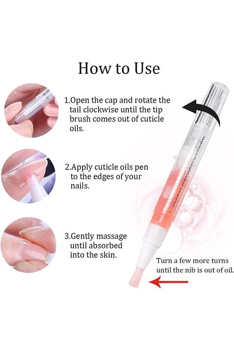 Damaged Nails Repair, Cuticle Oil Pen, Oil Pen, Damaged Nails, Nail Cuticle, Nail Growth, Growth Oil, Nail Art Videos, Dried Cherries