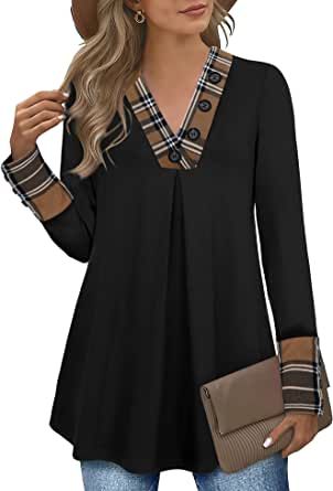 Flannel Fashion, Tunic Designs, Tunic Tops Casual, Casual Tunics, Fashion Business, Long Tunic, Pullover Shirt, Anime Cosplay, Look Plus