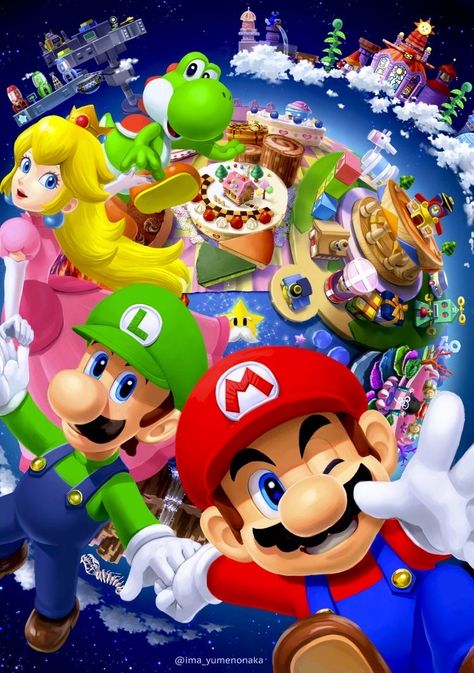 Mario Brothers Characters, Super Mario Decor, Cake Super Mario, Mario Brothers Party, Mario Decor, Mario Wallpaper, Super Mario Brothers Party, Super Mario Invitation, Game Tattoo