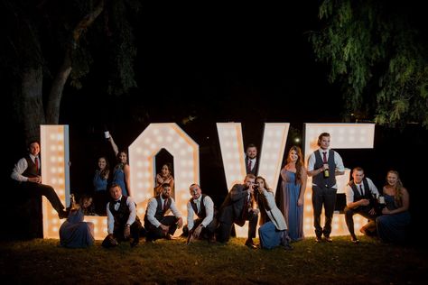 Love Marquee Sign Wedding, Big Letters Decoration, Marquee Letters Wedding, Hillside Wedding, Sangeet Decoration, Simple Wedding Favors, Wedding Sign Decor, Wedding Ambiance, Vibrant Wedding