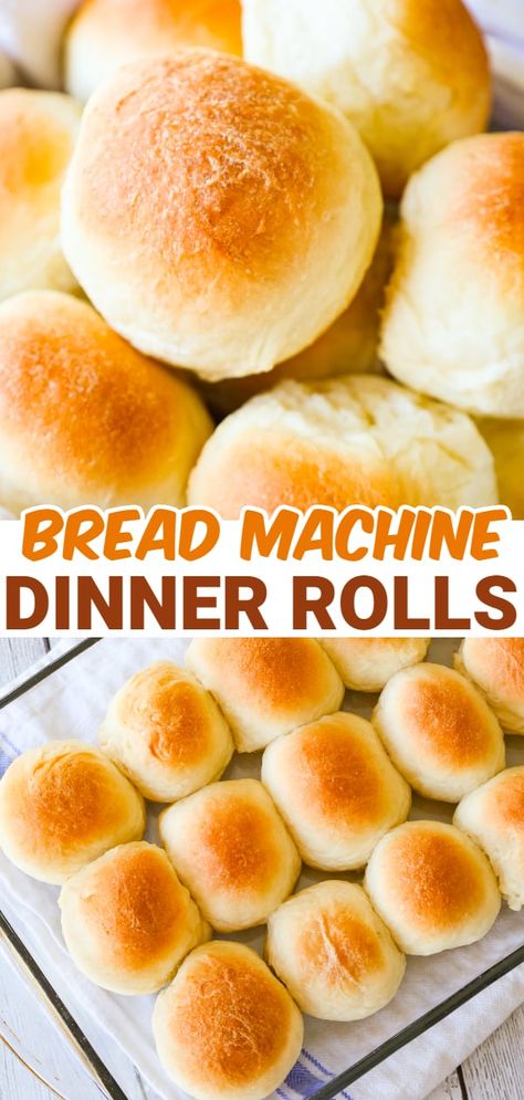 Bread Machine Dinner Rolls are delicious buttery buns perfect for serving with any meal. Bread Machine Dinner Rolls, Bread Machine Rolls Recipes, Bun Dough Recipe, Bread Machine Rolls, Bread Machine Recipes Sweet, Roll Dough Recipe, Easy Bread Machine Recipes, Yeast Rolls Recipe, Sweet Dinner Rolls