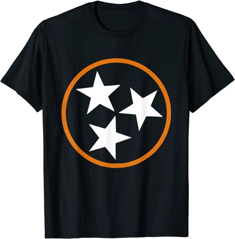 Amazon.com: Tennessee Stars Flag, Three Star, Tri-Star Stately T-Shirt : Clothing, Shoes & Jewelry Tennessee Tristar, Tri Star, Basketball Season, Three Star, Football And Basketball, Star Logo, Top Fashion Brands, Shop Top, Fashion Brands