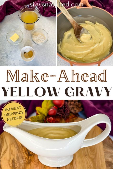 Dressing Gravy Without Giblets, Ham Gravy Without Drippings, Yellow Gravy Recipe, Gravy For Turkey, Food Dressing, Gravy Without Drippings, Ham Gravy, Food Supermarket, Easy Gravy Recipe