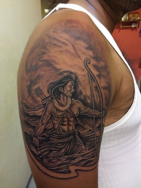 Sri ram Tattoo by Ganesh Acharya contact :9620339442 #sriram #lordsriram #indiangodtattoo Ram Tattoo, Aesthetic Tattoo, Indian Gods, Tattoo Designs Men, Tattoos For Guys, Tattoo Artists, Tattoo Designs, Tattoos, Design