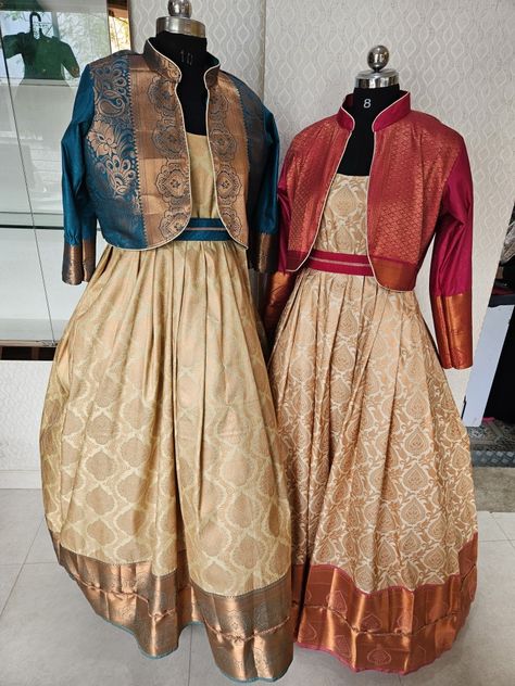 Sisters Combo, saree conversion ideas Saree Conversion Ideas, Gowns From Saree, Diwali, Saree, Quick Saves