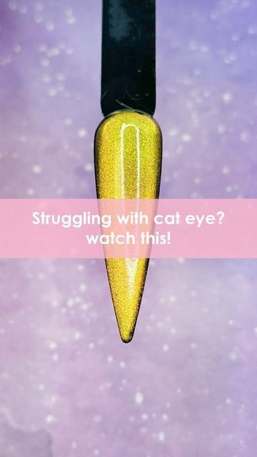 Daily Charme Official on Instagram: "Do you struggle with magnetizing cat eye gels? This video is for you! 😻✨🧲 When doing different cat eye designs, the nail shape and lenght will affect the final look. For example, a "S" swirl will look better on longer nails and a circle cat eye design might be harder to achieve on narrow and / or longer nails. Let us know if you have any other cat eye questions or share your own personal tips & tricks! Featuring @daily_charme: 💛 C64 Xanthe 🧲 Magnetic Cyli Nails Gel Ideas, Gel Ideas, Longer Nails, Cat Eye Design, Eyes Nails, Eye Designs, Eye Nails, Cat Eye Gel, Gel Tips