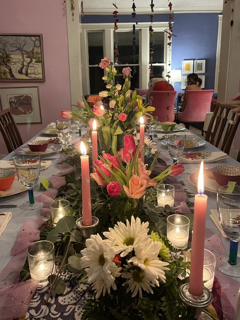 Tulip Birthday Party, Valentines Theme, Candles Birthday, 18th Bday, 21st Party, Valentine Theme, Grazing Tables, Floral Table, Birthday Dinners