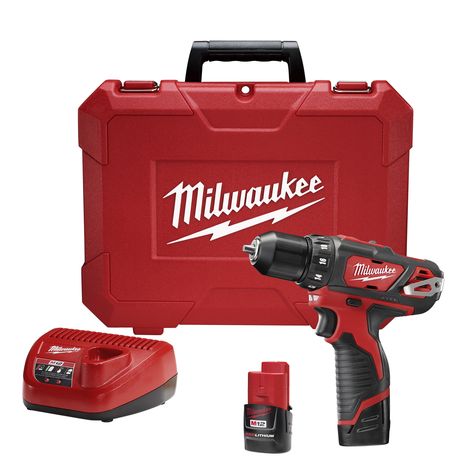 12-volt 3/8 2 speed Inch drill driver Kit | Milwaukee Tool Ratchet Tool, Cordless Hammer Drill, Milwaukee M12, Milwaukee Tools, Cordless Tools, Hammer Drill, Impact Driver, Impact Wrench, Drill Driver