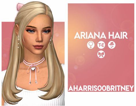 Sims 4 Bow Hair, Sims 4 Sabrina Carpenter Cc, Aharris00britney Hair, Sabrina Carpenter Sims 4 Cc, Sims 4 Ariana Grande Cc, Sims 4 Cc Ariana Grande, Sims 4 Updo Hair Cc, Ariana Grande Hair, Pelo Sims