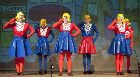 Fairy Tale Creatures dance during "What's Up Duloc?" in "S… | Flickr Duloc Dancers, Fairy Tale Creatures, Shrek Costume, Musical Theatre Costumes, Broadway Costumes, Dancer Costume, Theatre Costumes, Shrek, Musical Theatre