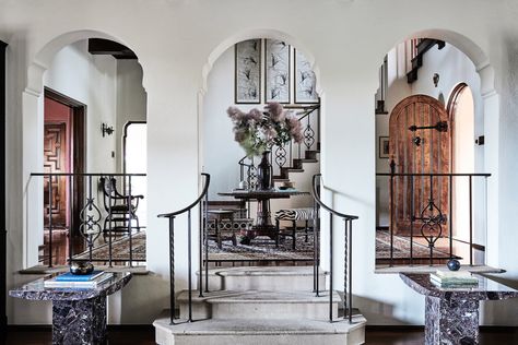 Working with the beautiful bones to revived this Spanish mission masterpiece. Spanish Mission Style Homes, Spanish Mission Style, Entry Inspiration, Spanish Revival Architecture, Maximalist Interior Design, Mission Style Homes, Spanish Mission, Maximalist Interior, Timber Beams