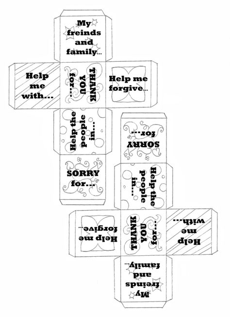 prayer cube | stirlinghouseofprayer Ccd Crafts, Agape Ideas, Awana Ideas, Prayer Crafts, Cube Template, Prayer Ideas, Worship Ideas, Jesus Crafts, Sunday School Games