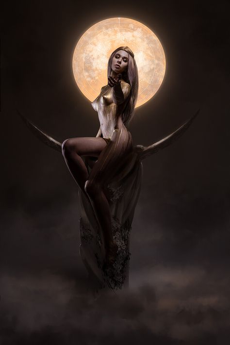 ArtStation - Golden Goddess, Aku 悪 Golden Goddess, Goddess Artwork, Female Art Painting, Occult Art, Art Fantasy, Goddess Art, Beautiful Dark Art, Matte Painting, Fantasy Warrior