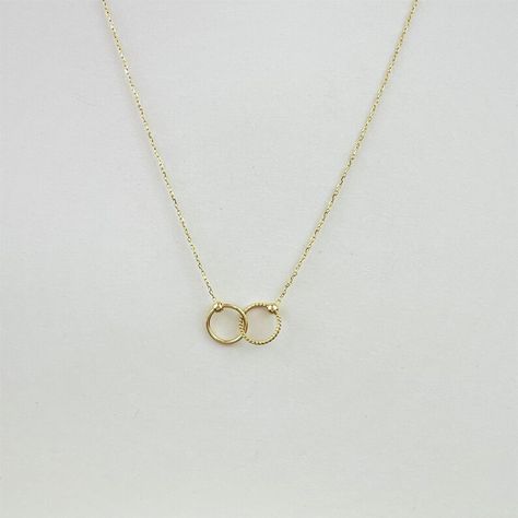 14k Gold Circle Necklace, Gold Double Ring Necklace,Karma Circle Necklace,Eternity Necklace,Linked Rings Necklace ,Enterwined Circel Pendant Linked Rings, Eternity Necklace, Gold Circle Necklace, Karma Necklace, Gold Necklace Simple, Linking Rings, Circle Pendant Necklace, Rings Necklace, Gold Circle