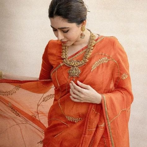 Explore saree styles from this celebrity! . . . . . . . . Credits:Inframe: @ aarti.ravi, Oitfit: @ raw. mango, jewellery: @ amrapalijewels, Pc: @ kiransa Aarti Ravi, Raw Mango, Saree Styles, Beautiful Saree, Mango, Saree, Orange, Celebrities, On Instagram