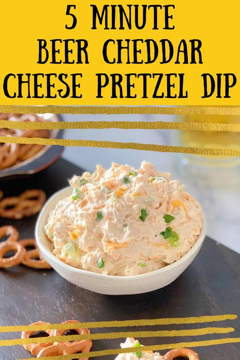 Beer Cheese Pretzel Dip, Pretzel Appetizers, Pretzel Beer Cheese Dip, Beer Dip Recipe, Beer Appetizers, Dip For Pretzels, Pretzel Dip Recipes, Make Ahead Appetizer, Cold Party Appetizers