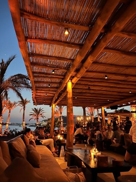 Oasis Restaurant, Scorpios Mykonos, Tulum Vacation, Tropical Adventure, Ibiza Travel, Tulum Ruins, Ancient Mayan, Sunset View, Mykonos Greece