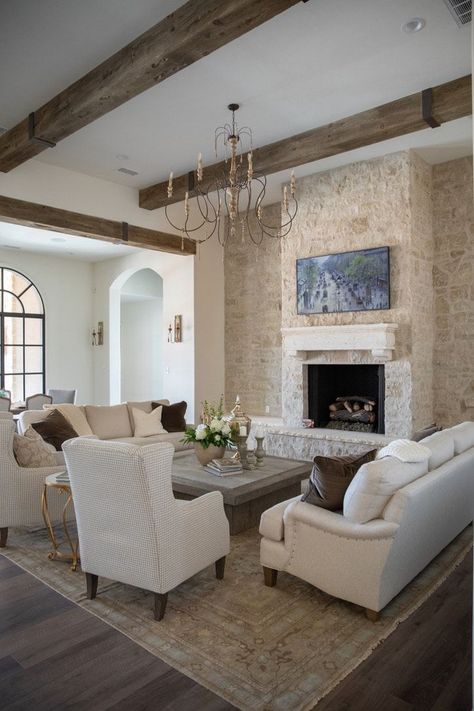 European Farmhouse Fireplace Ideas, Modern European Home Interior Design, French Country Interior, Country Interior Design, French Country Living, Modern French Country, French Country Living Room, European Farmhouse, Living Room Goals