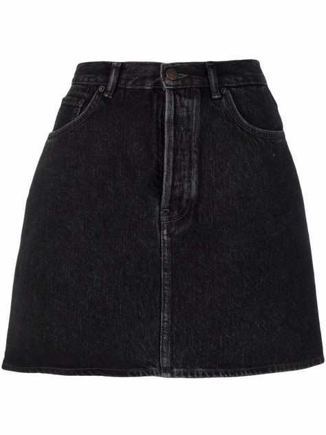 Black Jeans Skirt, Cheap Black Mini Denim Skirt, Punk Black Denim Skirt, Black Mini Skirt Png, Black Denim Grunge Skirt, Dark Wash Button Closure Mini Denim Skirt, Black Jean Skirt, Acne Shop, Jean Skirt