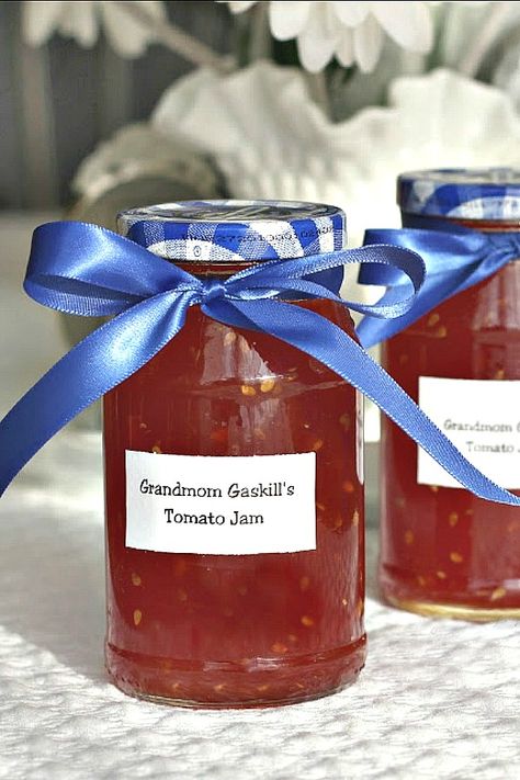 Tomato Preserves Recipe, Canned Tomato Recipes, Tomato Jelly, Tomato Jam Recipe, Preserving Tomatoes, Grateful Prayer, Jam Recipes Homemade, Canning Vegetables, Canning Jam