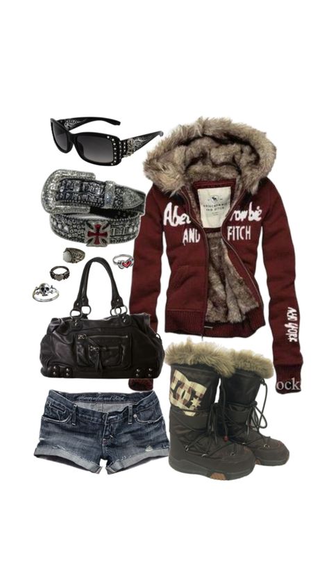 #y2k #outfit #fashion 2000s Fashion Winter, Winter Outfits Y2k, Y2k Winter Outfits, Trashy Outfits, 2000s Outfit, Winter Y2k, 2000s Outfits, Thrifted Outfits, 2000s Fashion Outfits