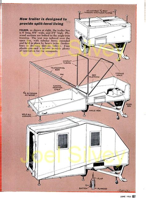 Pop-up Camper History Pop Up Camper Trailer, Teardrop Camper Plans, Camping Trailer Diy, T3 Vw, Diy Camper Trailer, Trailer Tent, Adventure Trailers, Trailer Diy, Tiny Trailers