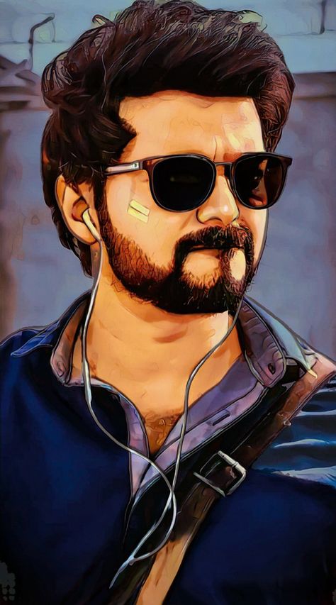 Vijay Cartoon Images, Vijay Illustration, Vijay Drawing, Tamil Hero, Potrait Tattoo, Vijay Actor Hd Images, Thor Wallpaper, Brave Man, South Hero