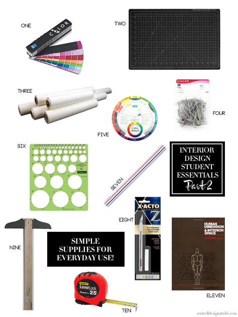 Interior Design Student Supplies for Everyday Use Part 2 #backtoschool #designschool #interiordesignschool Architecture Supplies, Interior Design Tools, Student Supplies, Interior Design Classes, Interior Design Colleges, Interior Design Career, Living Colors, Interior Design Programs, Interior Design Student