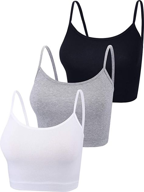 Gaun Fashion, Cropped Camisole, Strap Crop Top, Grey Tank Top, Crop Top Outfits, Cute Crop Tops, Fashion Victim, Cropped Tops, Crop Tank Top