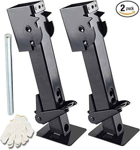 Amazon.com: Set of 2 Trailer Stabilizer Leveling Jacks Folding Telescoping Legs for Travel RV Camper - 1000lbs Capacity Each : Automotive Trailer Stabilizer, Motorcycle Campers, Small Trailer, Tent Trailer, Car Trailer, Terrain Vehicle, All-terrain Vehicles, Rv Camper, Utility Trailer