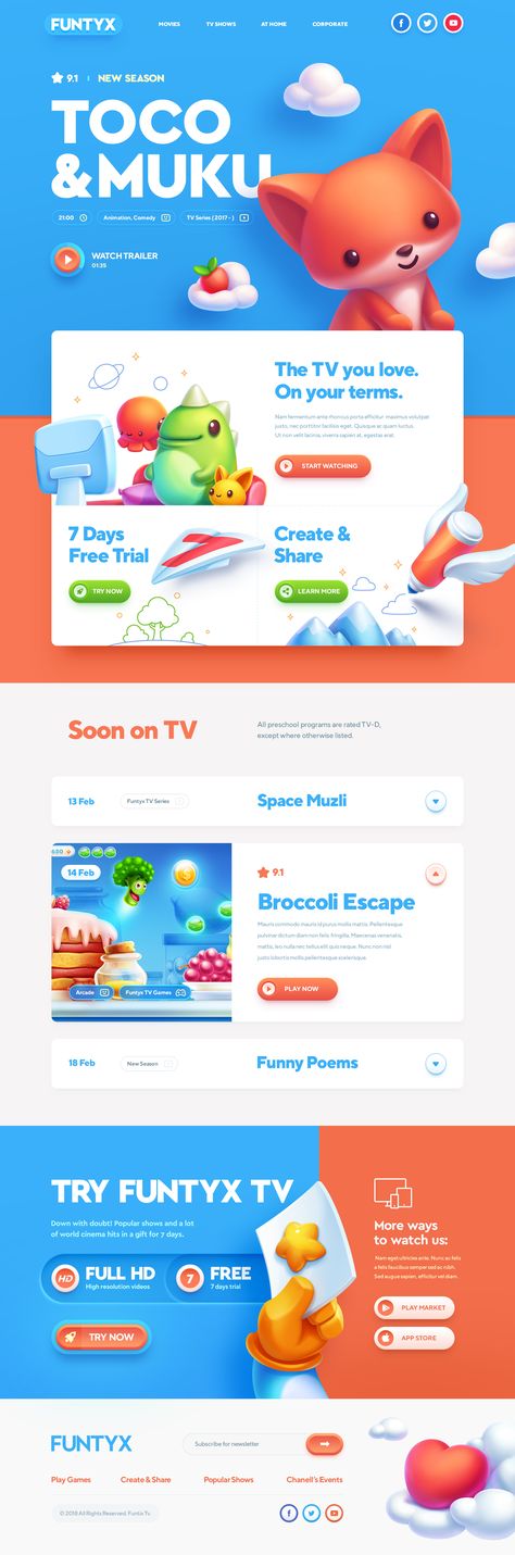 Layout Web, Behance Design, Kids Web, Best Website Design, Exhibition Stand Design, Web Inspiration, Web Layout Design, Kids App, Website Layout