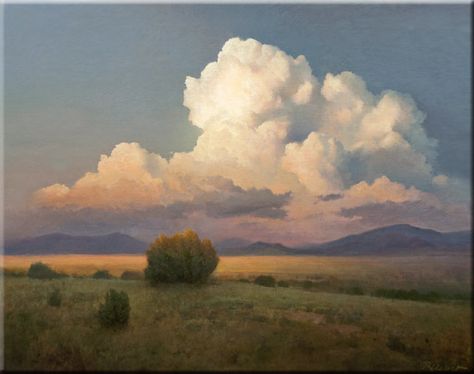 P.A.Nisbet The finest in American Landscape Painting Vermont Landscape Paintings, Clouds Landscape Painting, Landscape Paintings Reference, Cloudy Landscape Painting, Dream Landscape Art, American Landscape Painting, Landscape Art Inspiration, Landscape Artist Of The Year, Cloud Landscape Painting