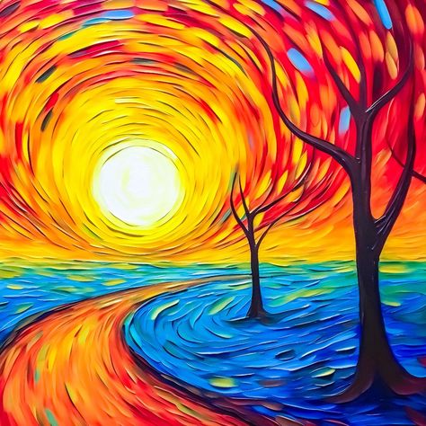 Vibrant Painting Ideas, Triadic Color Scheme Art Painting, Split Complementary Painting, Complementary Colors Painting, Primary Colors Art, Lipstick Painting, Studying Drawing, Split Complementary Color Scheme, Split Complementary Colors