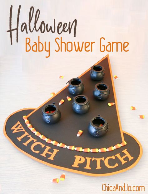 DIY game for a Halloween-themed Baby Shower Halloween Shower Ideas, October Baby Showers, Halloween Gender Reveal, Halloween Baby Shower Theme, October Baby, Anniversaire Harry Potter, Halloween Games For Kids, Shower Diy, Halloween Party Games