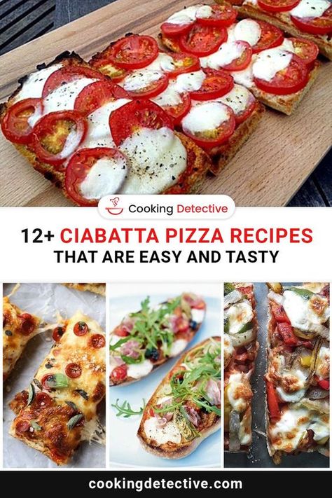 If you’re tired of the same old pizza, try these ciabatta pizza recipes to refresh your palate. Ciabatta Pizza, Pasta Restaurants, Pizza Sandwich, Ciabatta Bread, Entertaining Recipes, Healthy Diet Recipes, Something Different, Pizza Recipes, Recipe Using