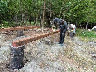 Tiny House Foundation, Cabin Foundation, Hunting Cabin Ideas, Small Cabin Plan, Treehouse Construction, Micro House Plans, Building A Small Cabin, Cabin Construction, Building A Wooden House